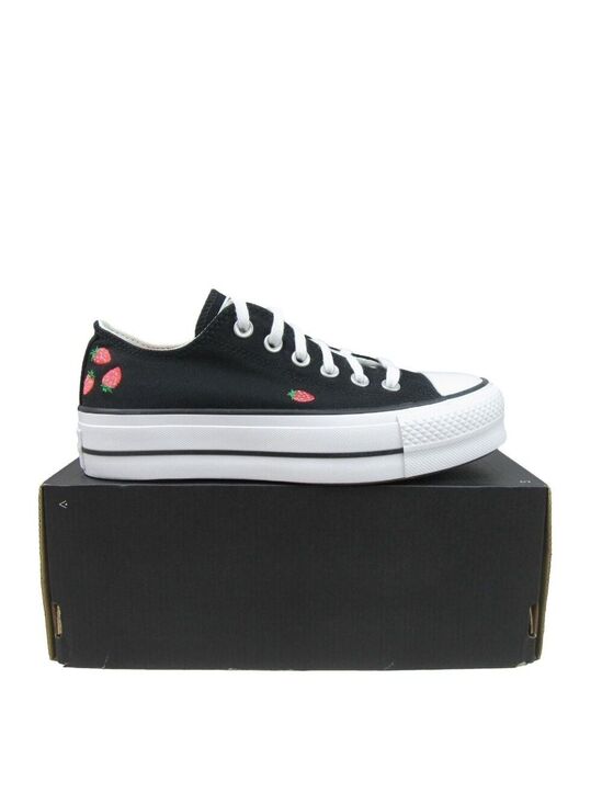 Converse Shoes - Converse CTAS Lift OX Strawberry Women's Size 7 Black White Sneakers NEW